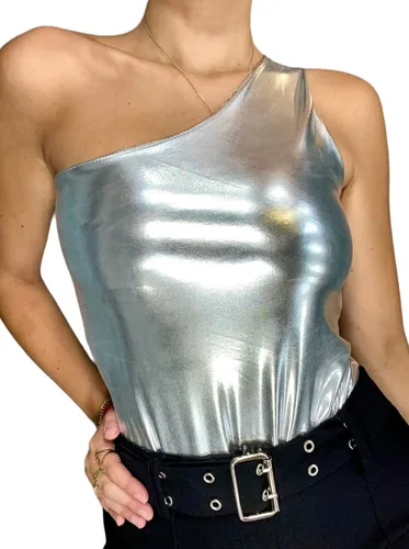 Body plateado mujer deals