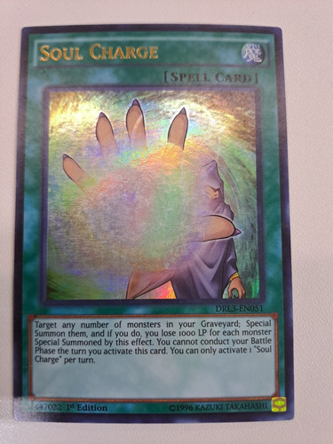 Soul Charge Drl3-en051 Ultra Rare Yugioh 