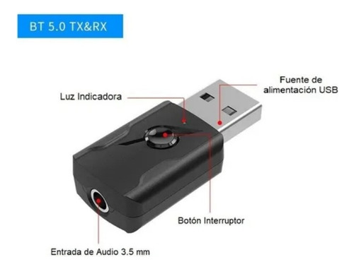 Transmisor Receptor Bluetooth 4 En 1 Tv, Bocinas, Carro, Lap