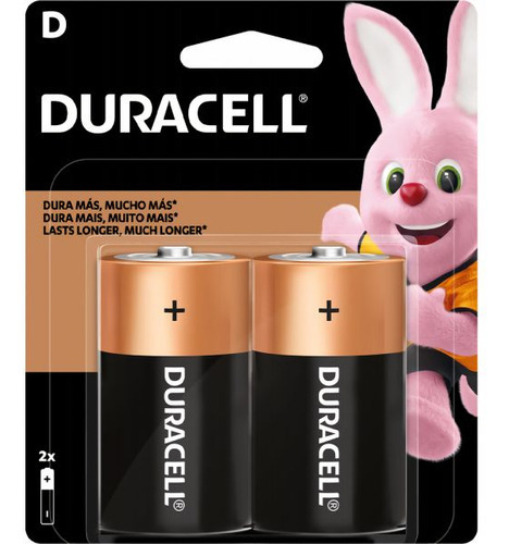 Pilha Alcalina Duracell Tipo D - 2 Unidades