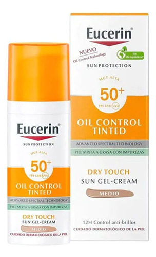 Eucerin Oil Control Spf50+ Color Medio Toque Seco 