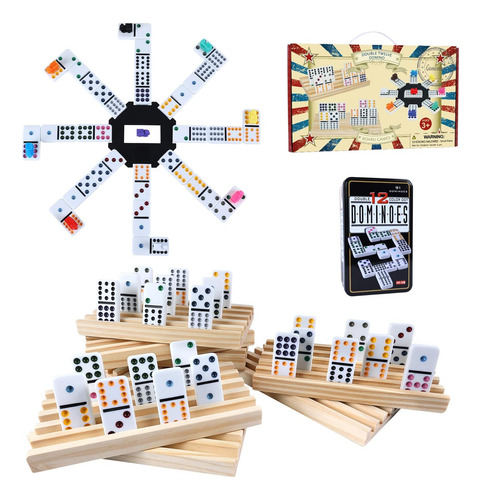 Juego De Mesa Gonoelec Dominos 91 Fichas Con Caja De Lata