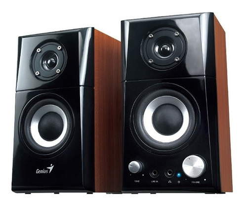Altavoces Genius Sp-hf500a Madera 2 Vías, 14 Watts Rms
