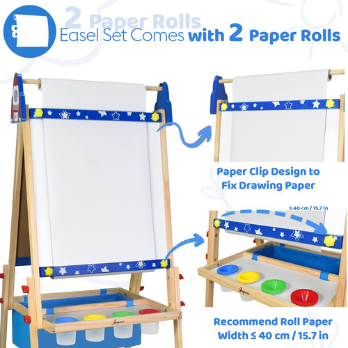 Art Easel Joyooss For Kids, Adjustable W/ Magnetic Whteboard