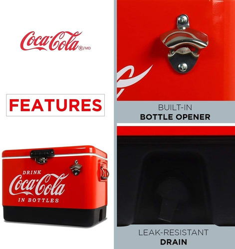 Coca Cola Exclusivo Enfriador De Bebidas De Acero Inoxidable