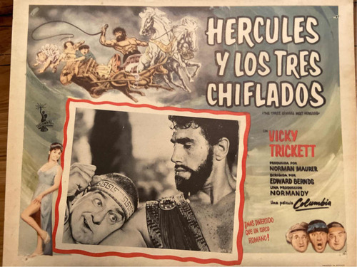 Hércules Y Los Tres Chiflados. Usado. Lobby Card. (Usado)