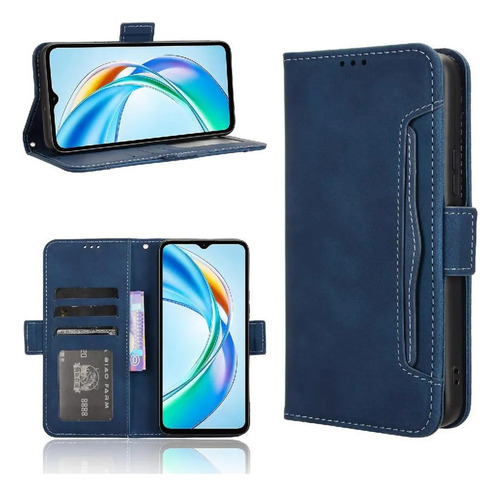 Carcasa For Honor X5b Plus 4g Cartera De Cuero Con Cierre