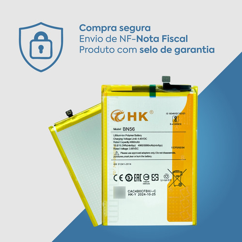 Bateria Bn56 Redmi 9a 9c 9i Poco M2 / M2 Pro - Envio Já!