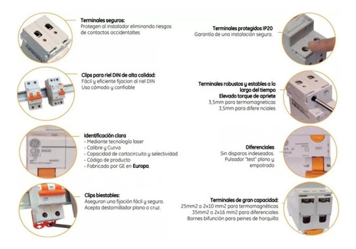 Disyuntor Diferencial Tetrapolar 40a 300ma General Electric