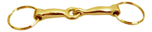2 Llavero Con Forma De Bocado De Caballo, Llavero De Oro