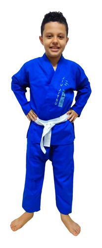 Kimono Infantil Jiu-jitsu Reforçado + Faixa Branca Grátis