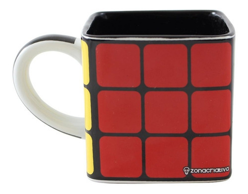 Caneca 3d Cubo De Rubiks Cubo Mágico Porcelana 300 Ml