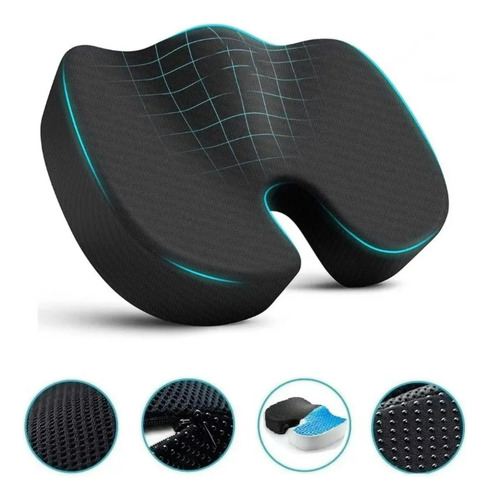 Cojín Coxis Ortopédico Premium Ergonómico Con Memory Foam