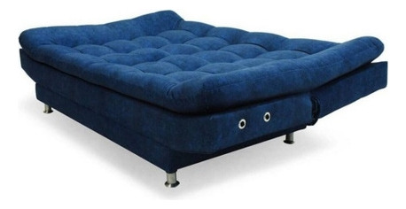 Sofacama Tous 3 Posiciones Con Brazos Tela Lino Gris + Cojin