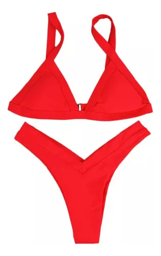 Conjunto De Bikini Brasileño Bandeau Push-up Para Mujer N