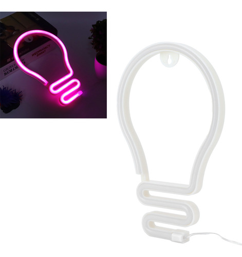 Letrero Led Con Forma De Bombilla Para Decoración De Pared,