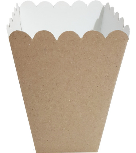 Caja Pochoclos Poc2 X 10u Packaging Blanco Madera 