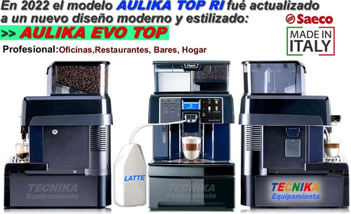 Cafetera Express Automatica Saeco Aulika Top Ri Profesional, Capuchinos, C/ Molinillo De Café En Granos