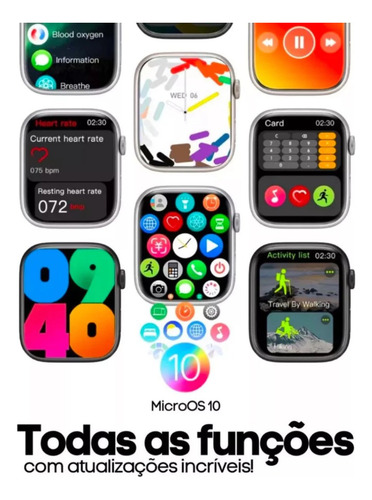 Relógio Smartwatch A10 Mini Com 2 Pulseiras A Prova D'água