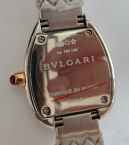 Reloj Bnlgr Mod. Serpentie Seduttorie Dama Correa Oro Rosa/plata Bisel Oro Rosa Caratula Vino (Usado)