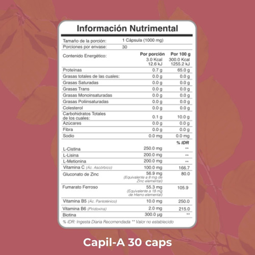 Biobo Labs Profemme Capil-a 30 Caps