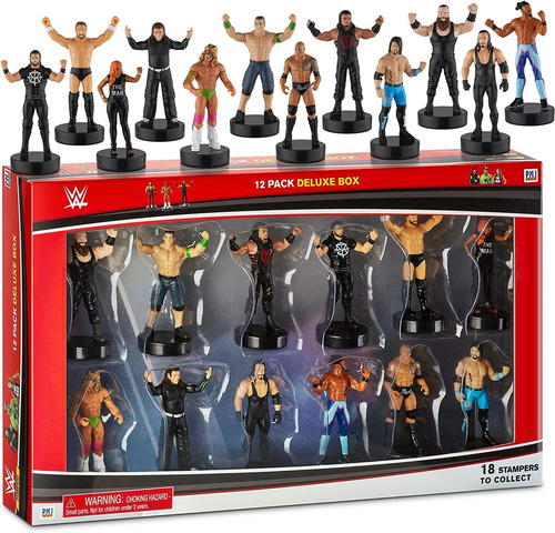 Wwe Superstar Stampers, Juego De 12  Superestrellas Autoent