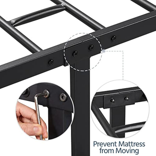 Bed Frame King Size Negra Yaheetech