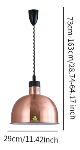 Lámpara De Calor Retráctil Colgante, Luz Bronce