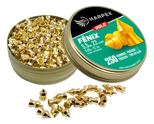Kit 2 Chumbinhos Fênix Gold 5.5mm Lata 250 Un/cd - Harpex