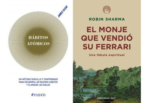 Hábitos Atómicos+el Monje Que Vendió Pack X2 Libros Nuevos 