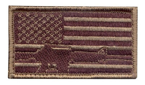 Parche Rothco Militar Con Velcro Subdued Flag Rifle