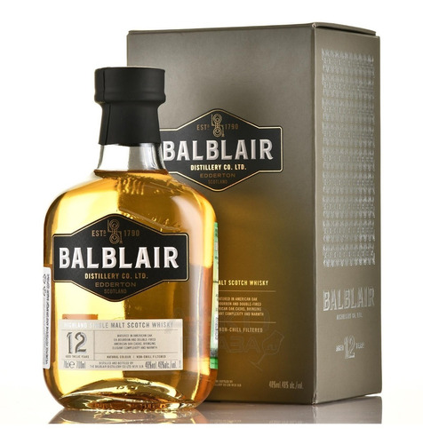 Imagen 1 de 8 de Whisky Balblair 12 Años Single Malt 750ml En Estuche