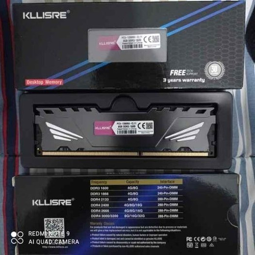 Memoria Ram Kllisre Ddr3 8gb 1600mhz Con Disipador De Calor