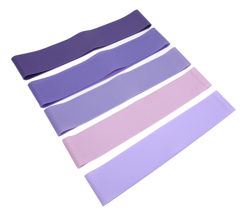 A Set De 5 Bandas De Resistencia De Silicona Para Yoga Y