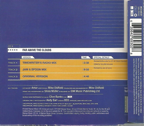 Cd Single - Mike Oldfield - Far Above The Clouds - Import. (Usado)