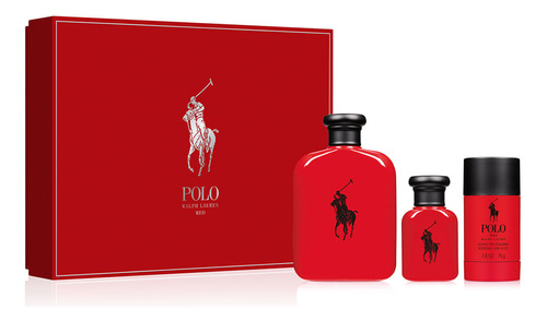 Kit Perfumes Para Hombre Ralph Lauren Polo Red Edt 125 Ml + 