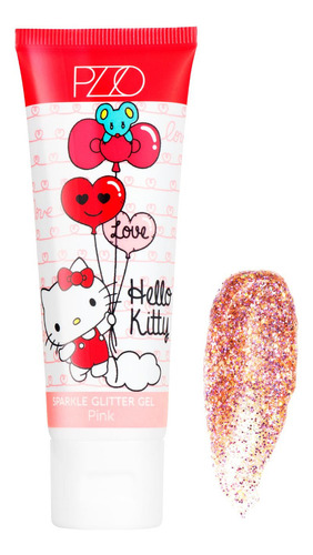 Sparkle Glitter Gel Pink Hello Kitty