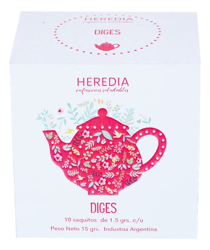 Té Heredia Infusiones Saludables Digestivo X10 Saquitos