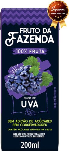 Suco De Uva 100% 200ml - Superbom