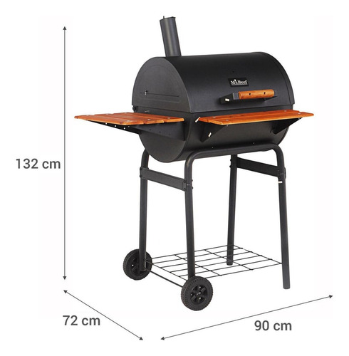 Parrilla A Carbón Con Ahumador Mr Beef