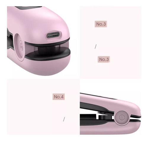 Mini Rizador Y Plancha Pelo Recargable Usb Portátil P/ Viaje