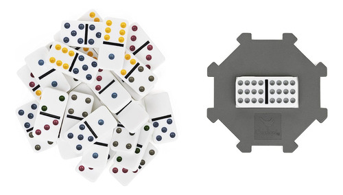 Domino Doble 12 Con Base Y 4 Trenes