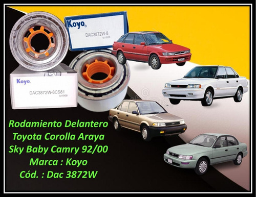 Rodamiento Delantero Corolla Baby Camry Araya Sky 1992-2002