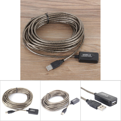 Cable Extensor De 5 M, Usb 2.0 Tipo A A Extensión Hembra