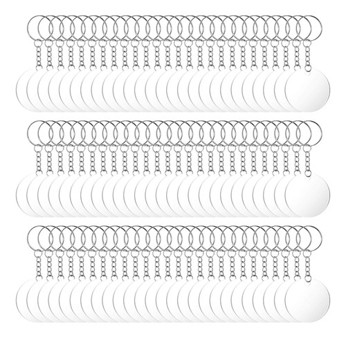 Juego De Discos Circulares Acrílicos Transparentes Para Llav