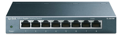 Switch 8 Portas Gigabit Mesa 10/100/1000 Mbps Tl-sg108 Smb