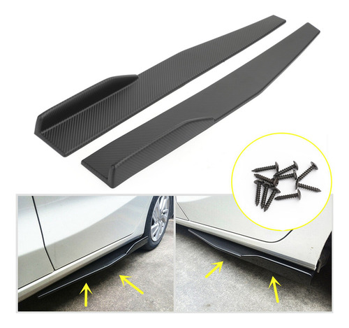 Par De Faldones Laterales De Fibra De Carbono For Coche 86c