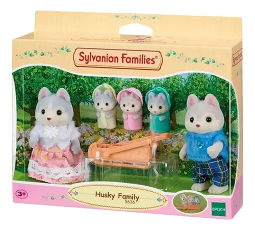 Figura Muñeco Sylvanian Families Familia Husky X5 Febo