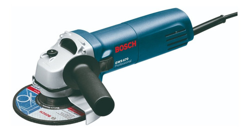 Esmeril Angular 4 1/2´´ 115mm Gws 670 Bosch Eléctrica Azul