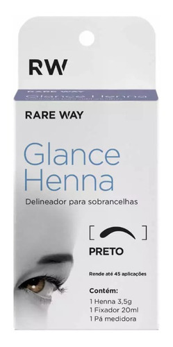 Kit Henna Glance Sobrancelha Com 100 Aplicadores Madeira Top